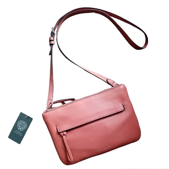 Vince Camuto Leather Crossbody Bag Vintage Rose Brand New With Tags NWT - Picture 1 of 10